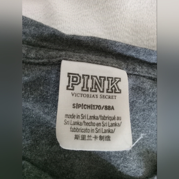 VS PINK Bling Tee-shirt in Gray & Gold Sequined Dog Size: Small - Picture 6 of 6